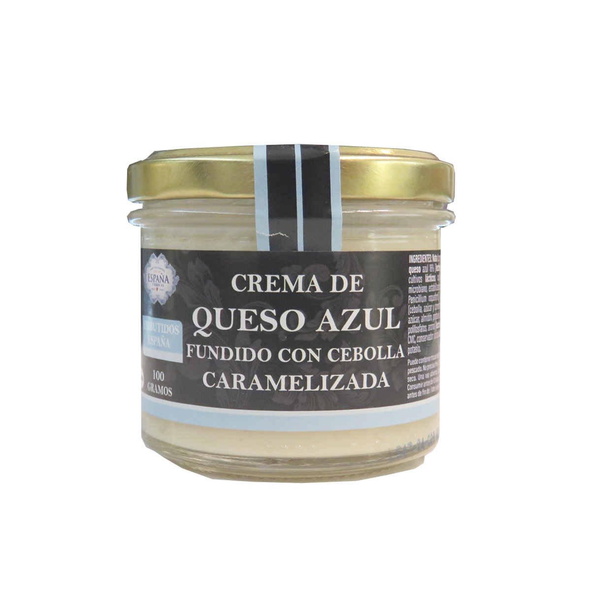 Paté/crema de queso azul con cebolla caramelizada