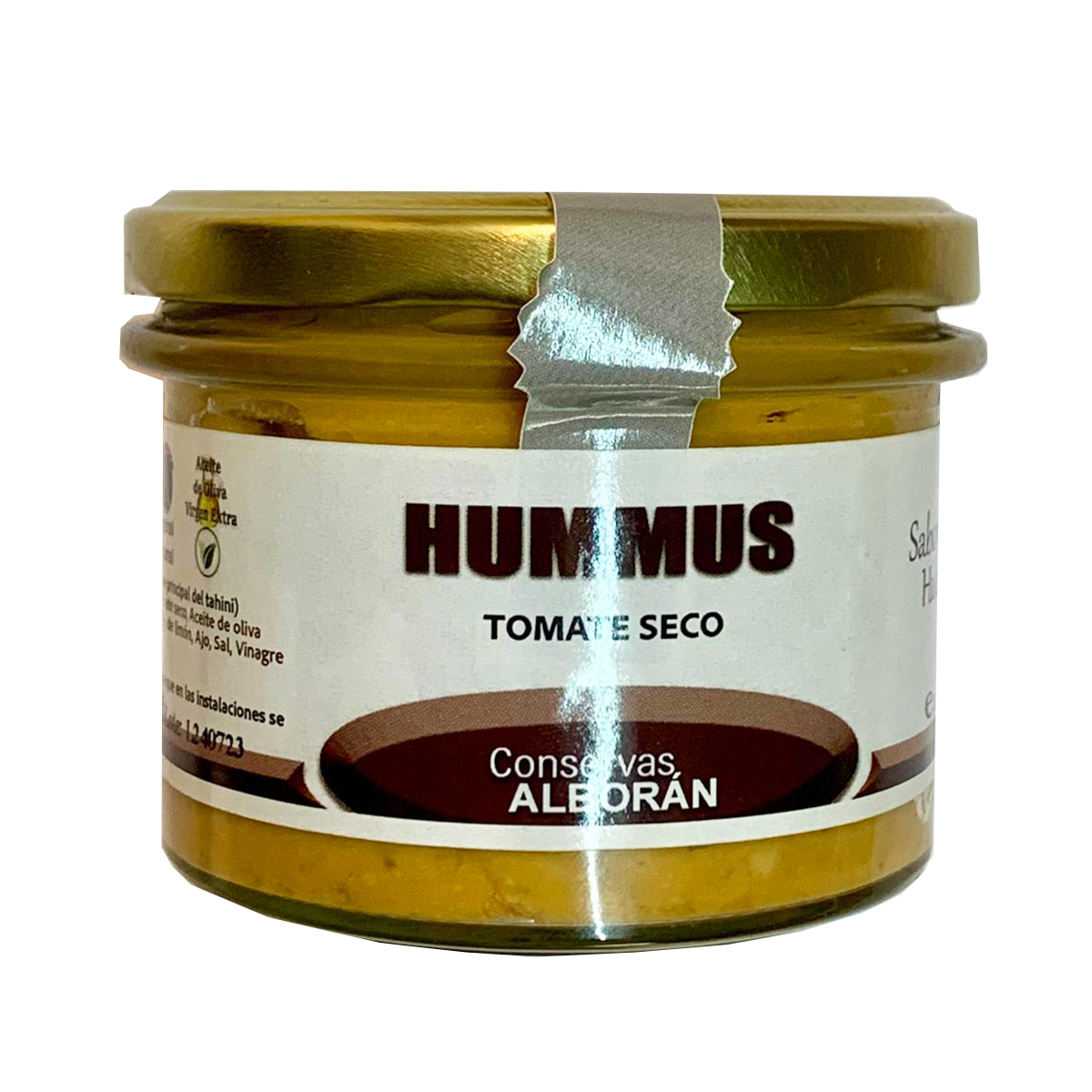 Hummus con tomate hecho con garbanzos y tomate