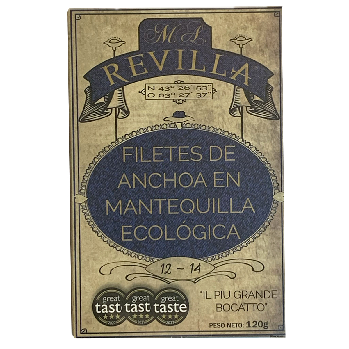 Filetes de anchoa en mantequilla ecológica