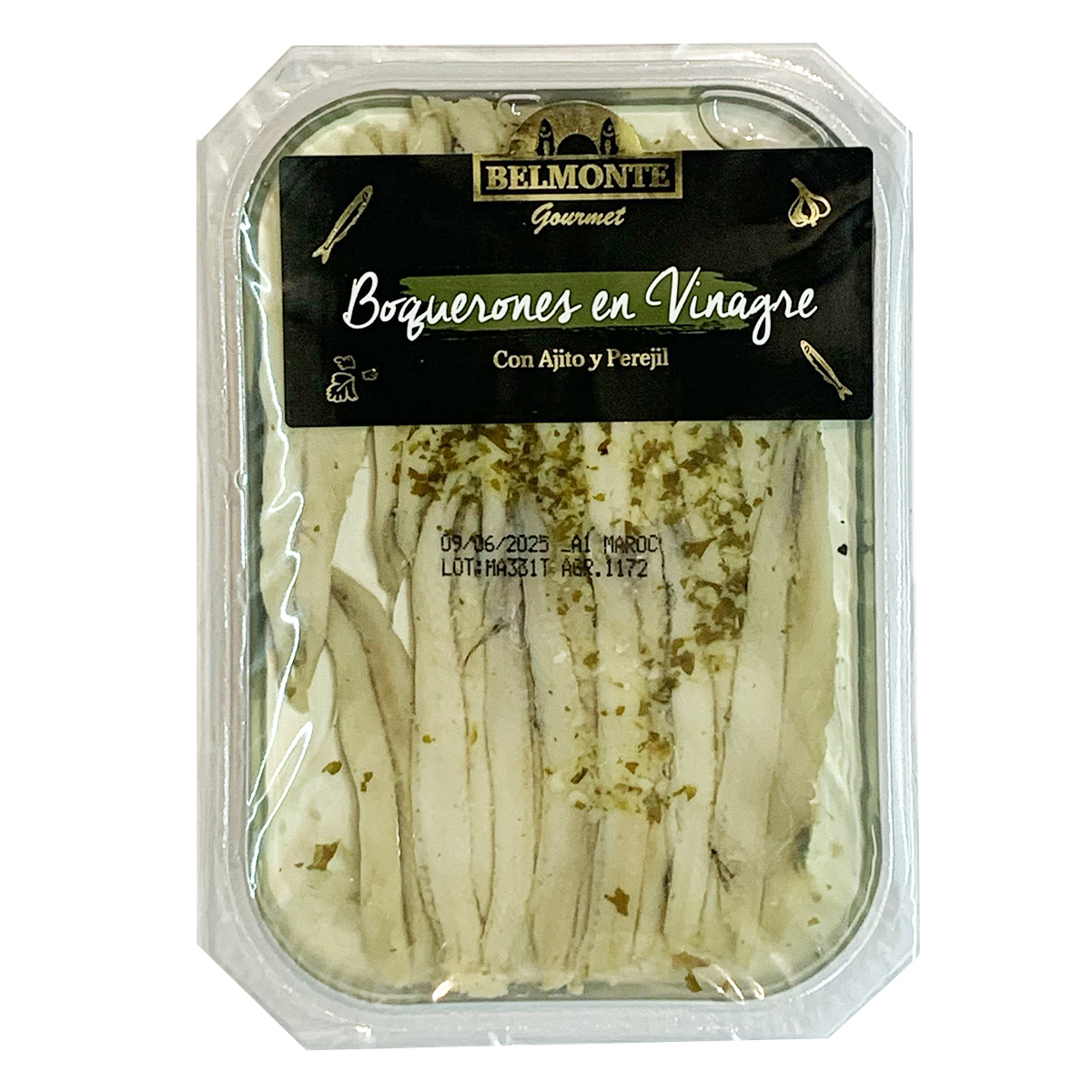 Boquerones en vinagre con ajito y perejil